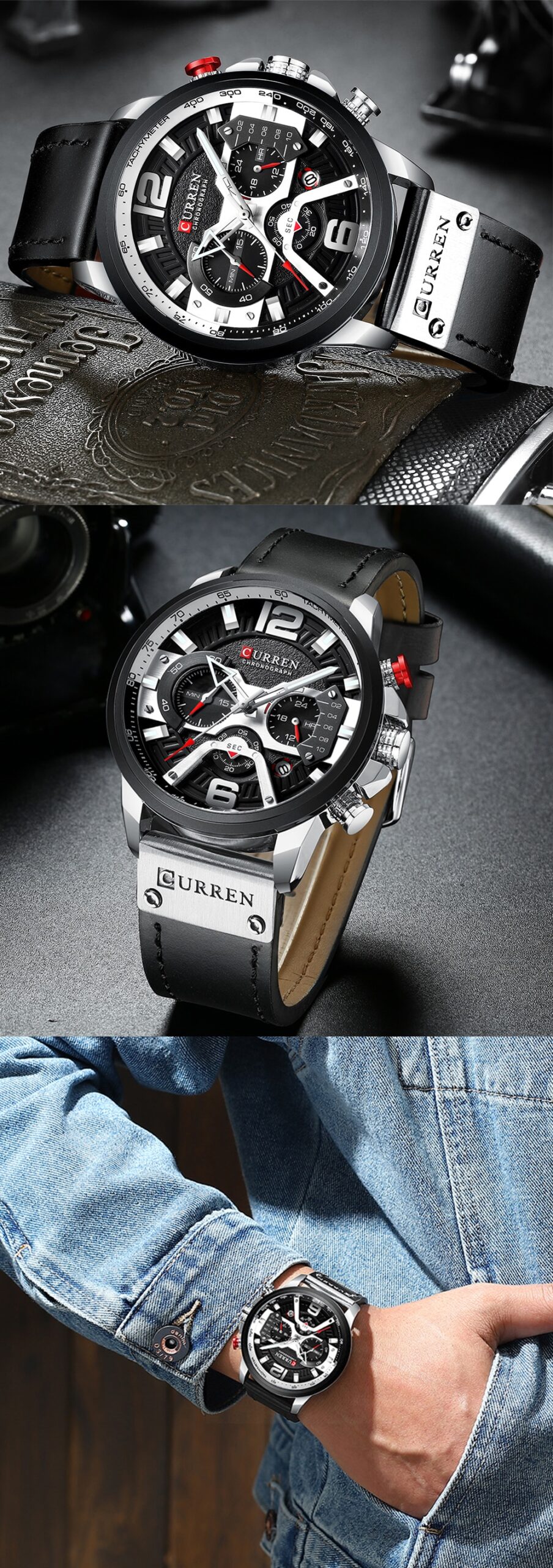 CURREN Chronograph Sport Mens Wristwatch