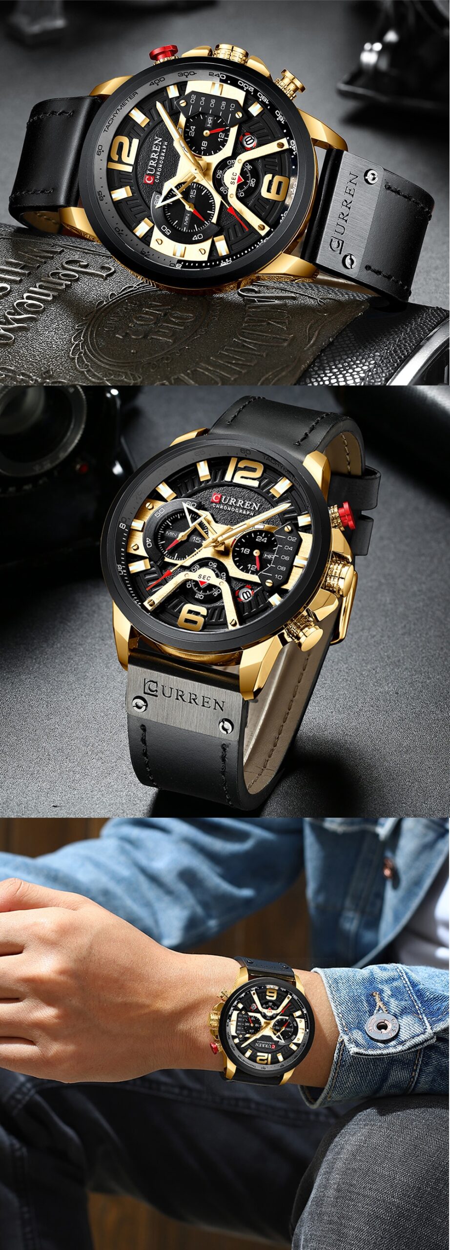 CURREN Chronograph Sport Mens Wristwatch