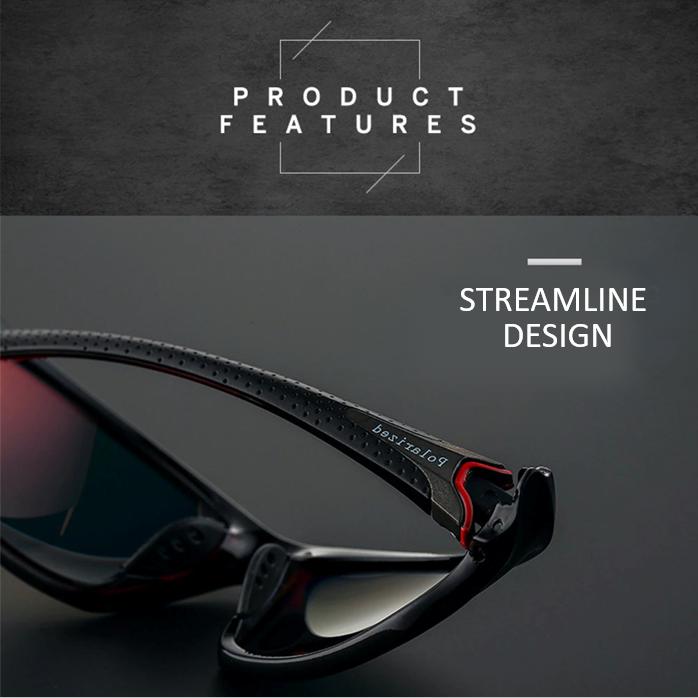 Polarized sunglasses with anti slip