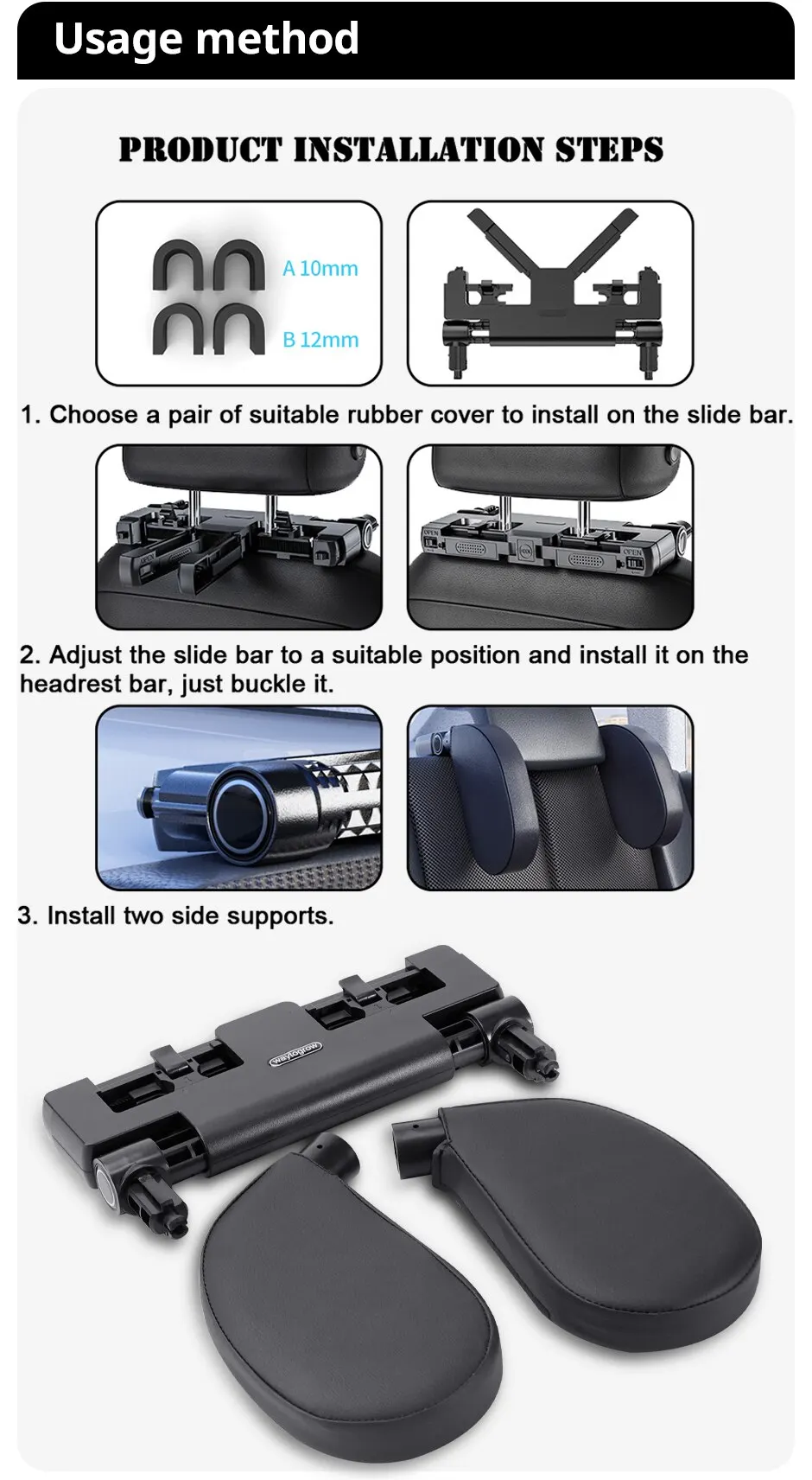 Upgrade Car Seat Headrest Support Solution