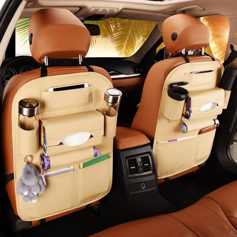 2024 New Car Behind Seat Storage Organizer Leather