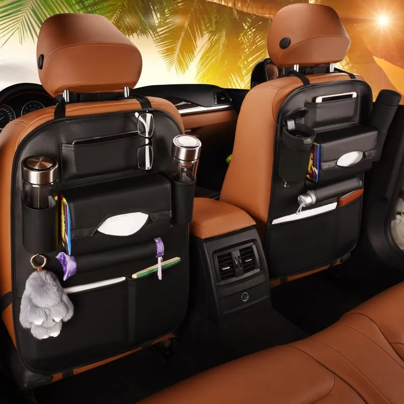 2024 New Car Behind Seat Storage Organizer Leather