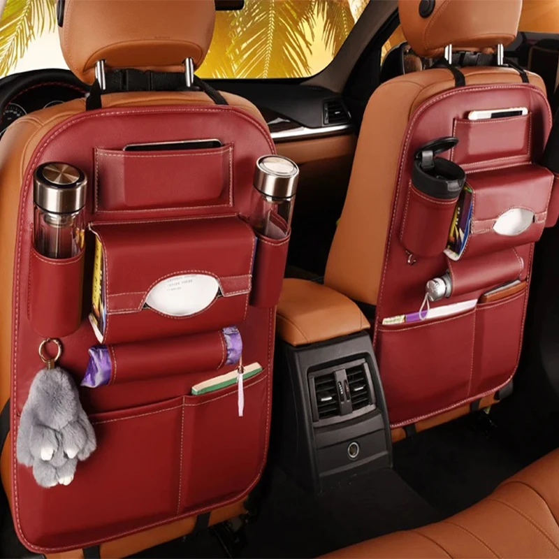 2024 New Car Behind Seat Storage Organizer Leather