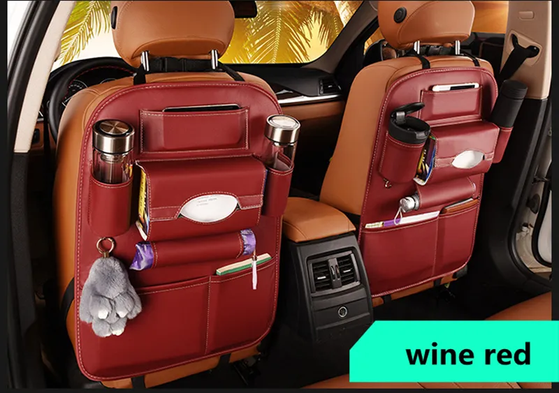 2024 New Car Behind Seat Storage Organizer Leather